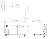 FRESH UNDER COUNTER FRIDGE FT-1500R